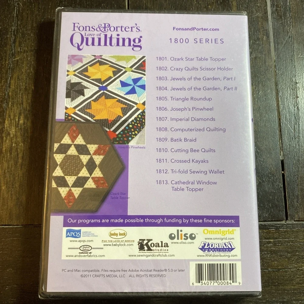 Fons & Porter's Love of Quilting - Complete 1800 Series (DVD, 2 Disc Set, 2011) - Picture 2 of 7